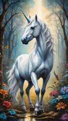 Obraz na płótnie Canvas Fantasy - Weißes Pferd