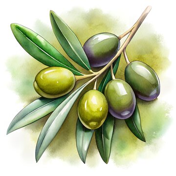 recommend clip art: green olives with branch