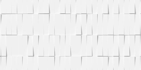 Random rotated vertical white rectangle boxes or bricks block background wallpaper banner template