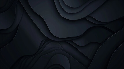 black wave papercut background.