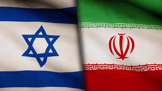 Iran and israel flag