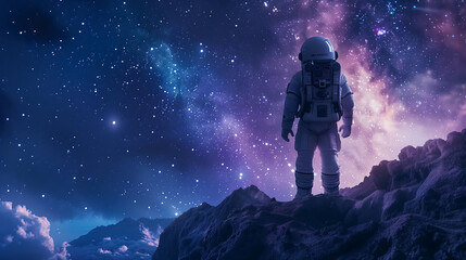 Collection of Astronaut in space looking planet, science fiction wallpaper, deep space., astronaut...