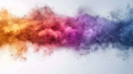Obraz premium abstract dust colorful explode on white background