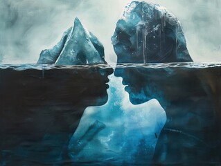 In relationships, like icebergs, the most significant parts often lie beneath the surface, unseen but pivotal
