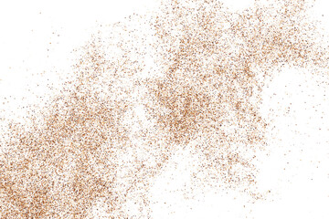 Coffee Color Texture Isolated on White Background. Brown Pattern. Chocolate Shades Confetti. Sand Abstract Backdrop. Vector Illustration, EPS 10.	
