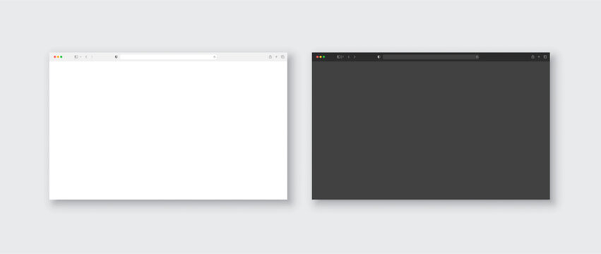 Blank window browser template. Browser mockup for laptop, tablet and phone. Vector EPS 10