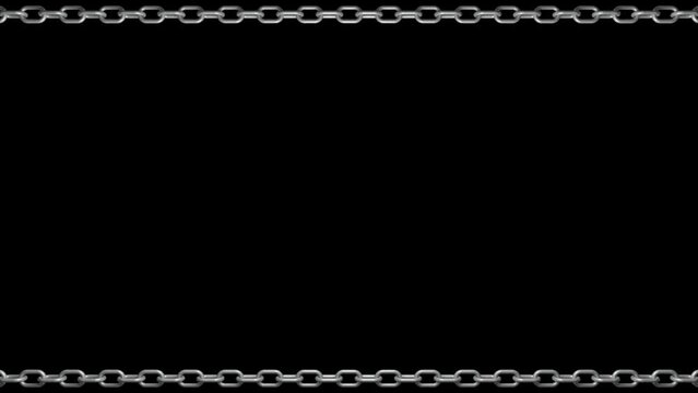 Metallketten bewegen sich am oberen und unteren Bildrand