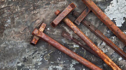 Rusty Nails on Rock