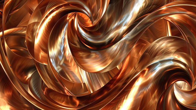 Swirling copper-bronze abstract flames add an industrial elegance to photos.