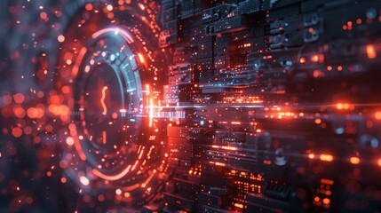 Obraz premium Futuristic Technology Tunnel Vision