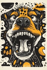 Abstract Dog Illustration