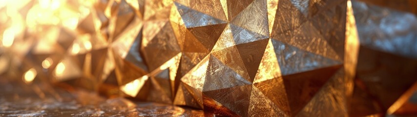 Close Up of a Gold Colored Object