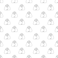Seamless pattern with onigiri for decorative print, wrapping paper, menu, wallpaper and fabric