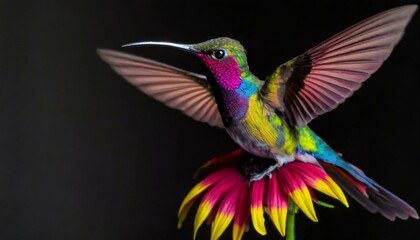 Amazing Hummingbird,
Bird of Paradise,
Colorful,
Background,
Concept,
Art