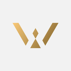 Obraz premium Vector letter w design element vector icon with creative and simple style