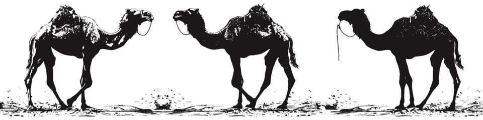 Three vectors of a camel animal