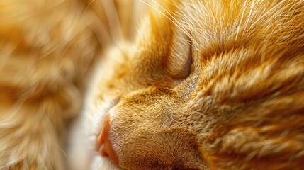 Macro photography of the fur on a sleeping cat