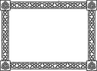 Large Rectangular Celtic Frame - Tribal Spirals