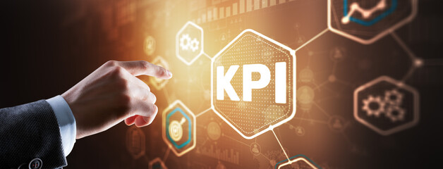 Key Performance Indicator. KPI. Businessman offer KPI success conception