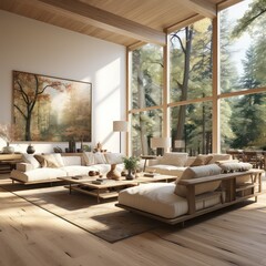 modern luxury living room is characterized UHD Wallpaper