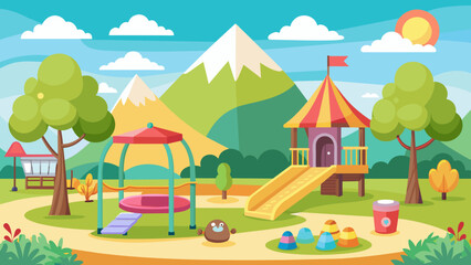 vector-illustration-of-a-cute-playground