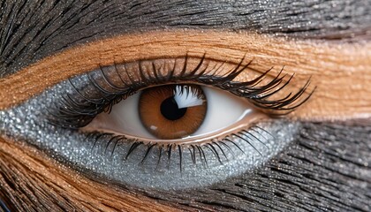 Generated image of eyelashes and eyeshadow make up