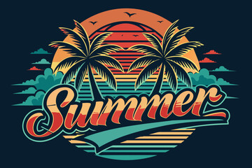 Fototapeta na wymiar summer t-shirt design vector illustration 