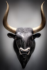 Title: Shadowed Offering: Minoan Bull's Head