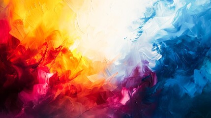 Abstract background, close-up painting with lots of colors - obrazy, fototapety, plakaty