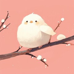 A white plump little bird