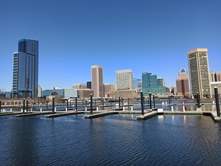 Fototapeta na wymiar city harbor view, Baltimore, Maryland