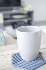 cup of coffee on table