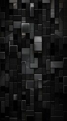 Abstract Geometric Black 3D Cubes Background
