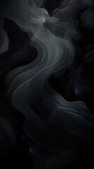 Abstract Smoke Waves on a Dark Background - Artistic Wallpaper Design - obrazy, fototapety, plakaty