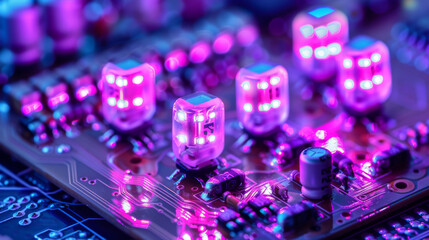 Obraz premium Embrace the innovation and versatility of 5mm top flat LED diodes in your next electronics project.