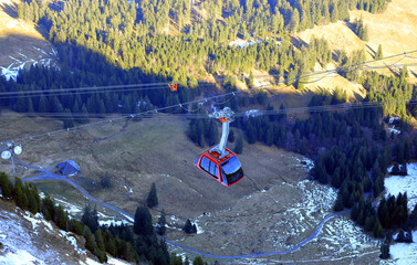 Cable car to Mount Pilatus. Switzerland near Lucerne, Europe.