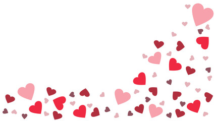 Red Heart halftone Valentine`s day background. Red hearts on white