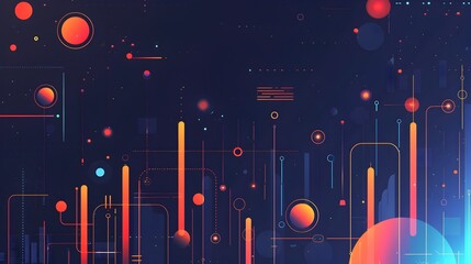 Simplistic UX Data Research Wallpaper: A Vibrant Abstract Interface Design Inspired by User-Centered Data Analysis