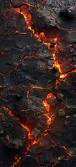 Fiery Crackle Over Lava Background, Amazing and simple wallpaper, for mobile