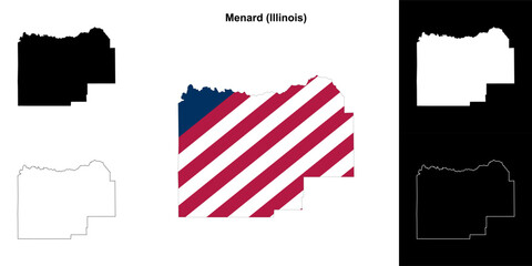 Menard County (Illinois) outline map set