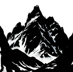 Fototapeta na wymiar an illustration of a mountain landscape