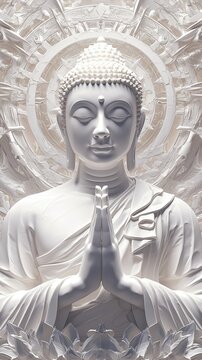 Thai Buddha image in a minimalist style.