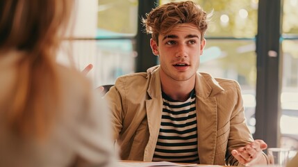 Conversation at a Cozy Cafe