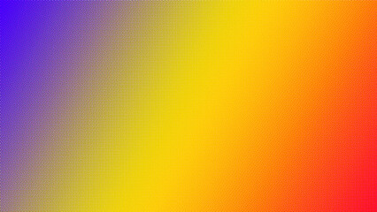 Neon orange yellow and blue color halftone gradient background.