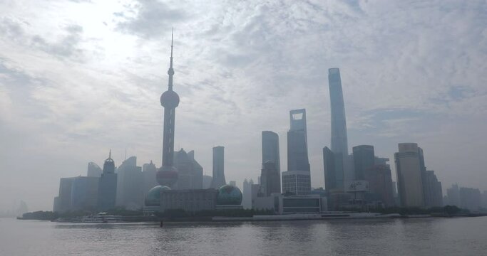 Early morning, light mist, Shanghai, Oriental Pearl Tower, Pearl Tower, Pudong