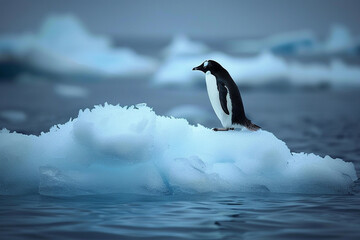 Fototapeta premium penguin in polar regions