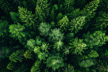 Fototapeta premium green forest from above 