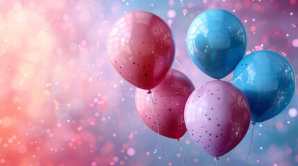 Vibrant Party Balloons for New Year's Celebration Generative AI - obrazy, fototapety, plakaty