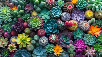 House plants cactuses and succulents wallpaper background