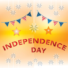 Fototapeta na wymiar Happy Independence day poster, background design